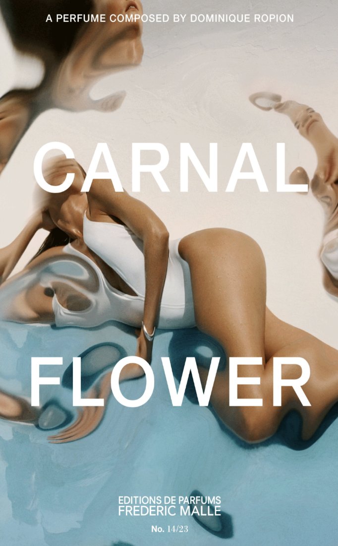 Carnal Flower campaign visual, Editions de Parfums Frédéric Malle